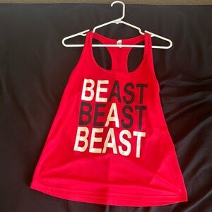 Be A Beast exercise racer back tank- medium